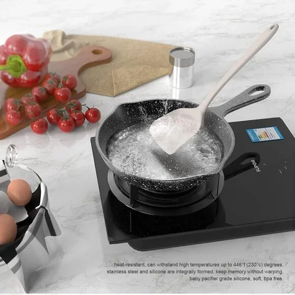 🆕 Silicone Heat Resistant Kitchen Utensils Turner Tongs Spatula Spoon Brush Set - Picture 6 of 9